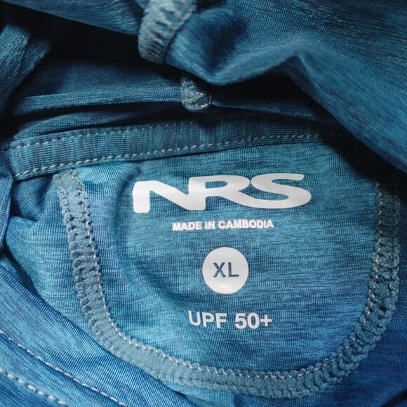 NRS Mens Silkweight Varial Hoodie Poseidon Blue Sun/Rafting/River Shirt NEW $90 - Picture 15 of 16